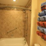 Picture of Folded Towels and Bathtub
